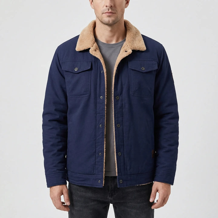 Ruxton - Sherpa-Lined Button-Front Men's Jacket