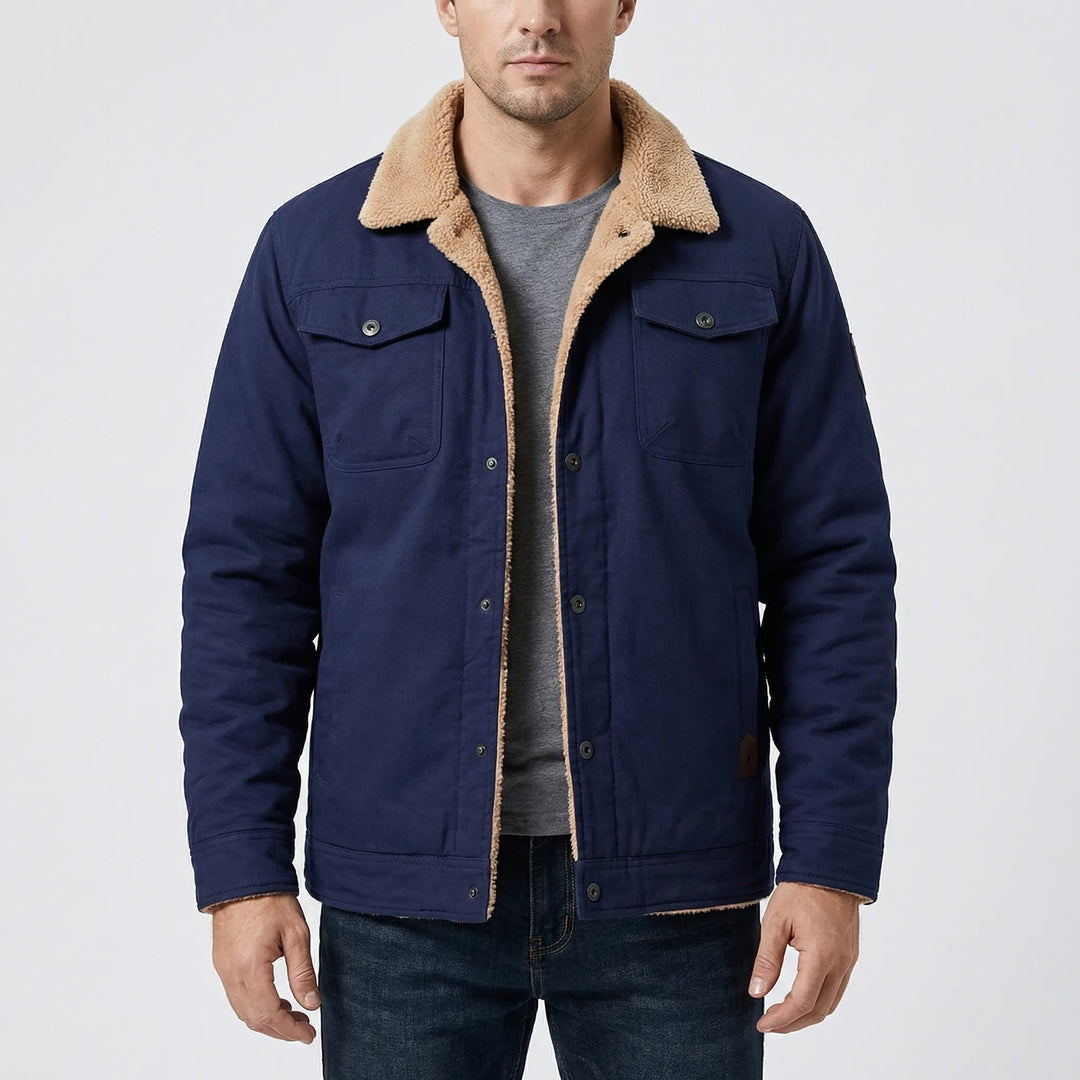 Ruxton - Sherpa-Lined Button-Front Men's Jacket