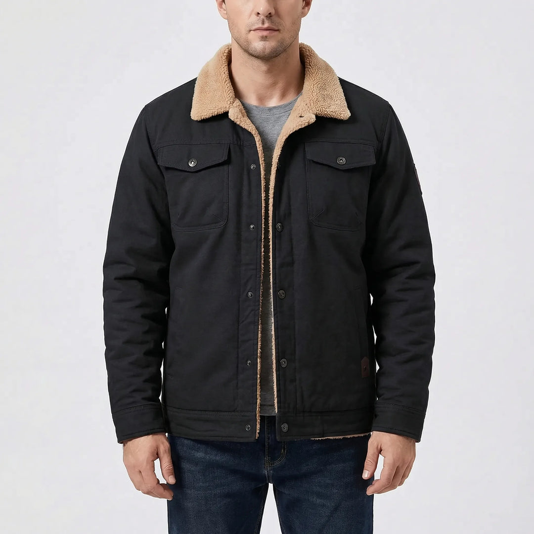 Ruxton - Sherpa-Lined Button-Front Men's Jacket