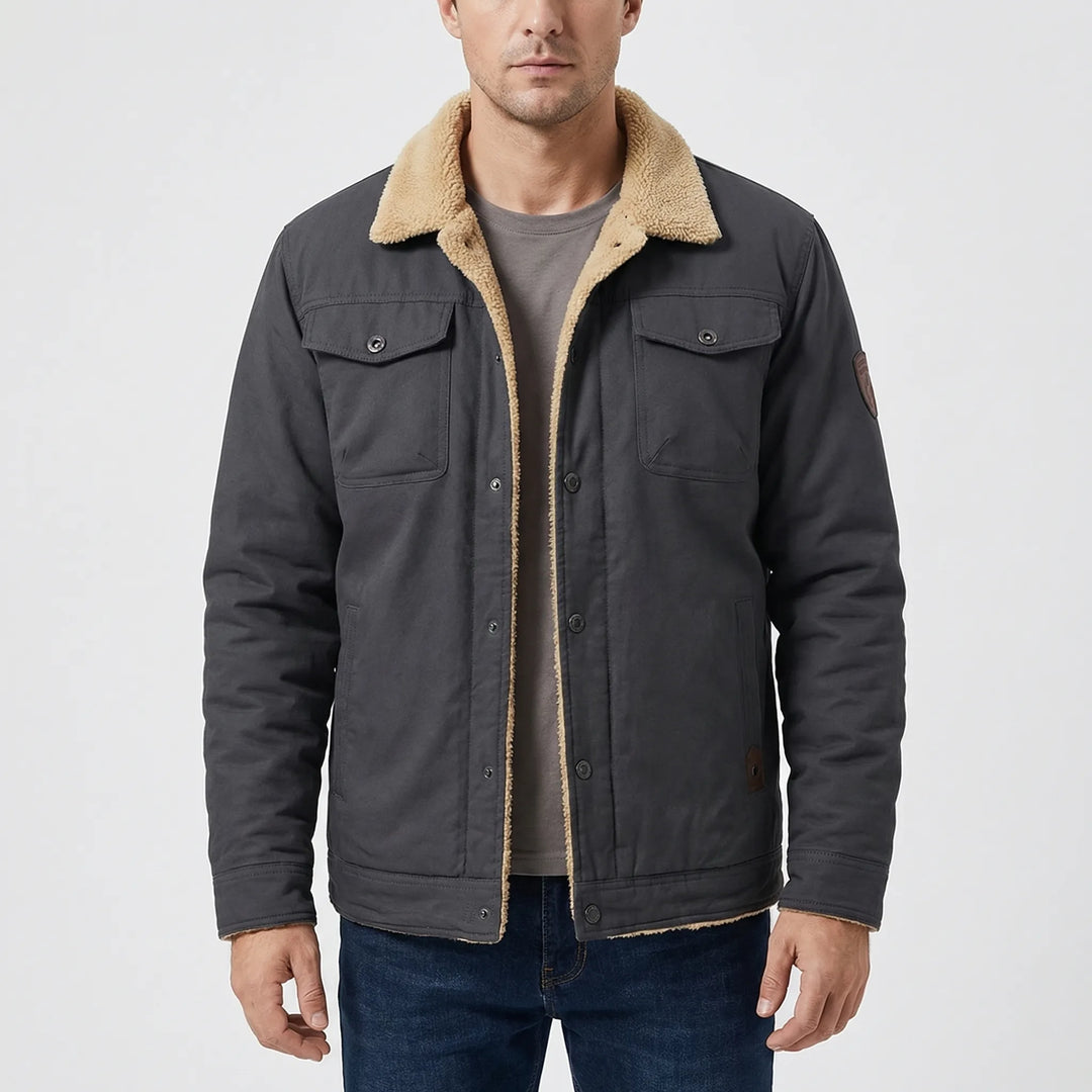 Ruxton - Sherpa-Lined Button-Front Men's Jacket