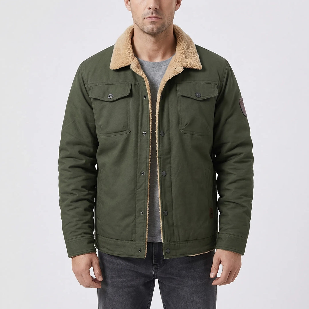 Ruxton - Sherpa-Lined Button-Front Men's Jacket