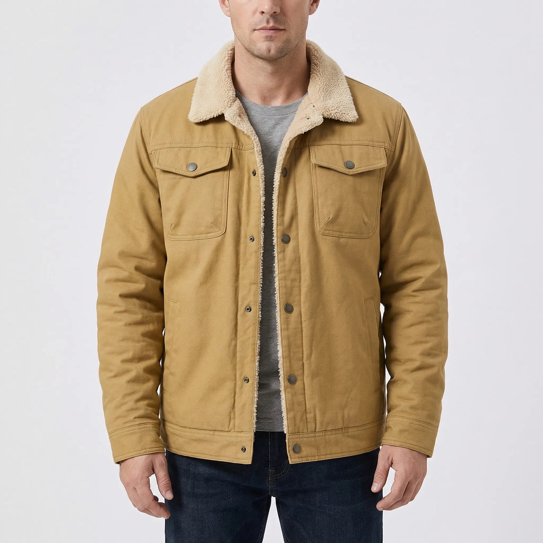 Ruxton - Sherpa-Lined Button-Front Men's Jacket