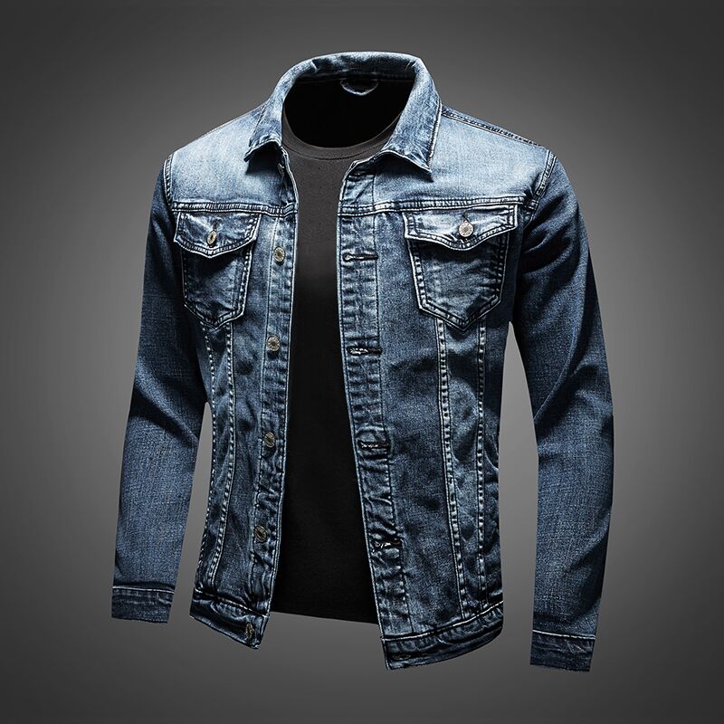 Biker Attityd - Denimjacka för Män