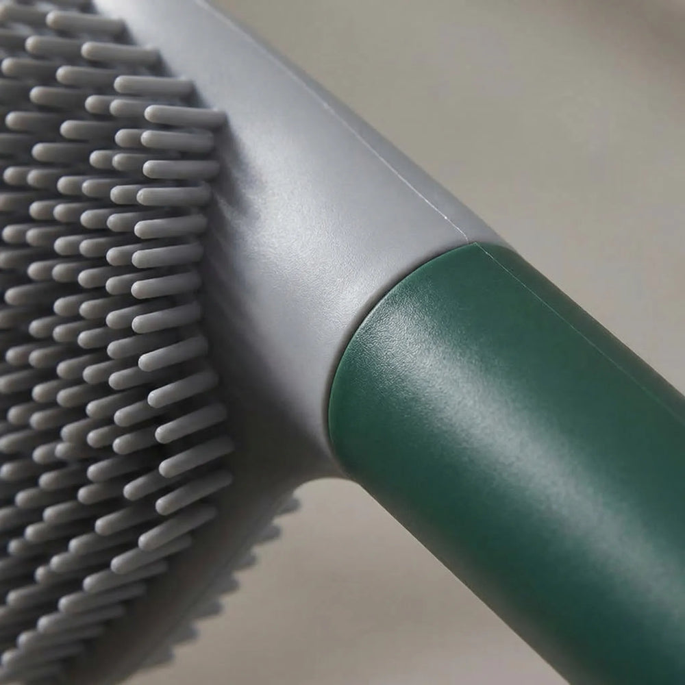 Scrubbex - L-Shaped Toilet Brush With Wall-Mounted Holder