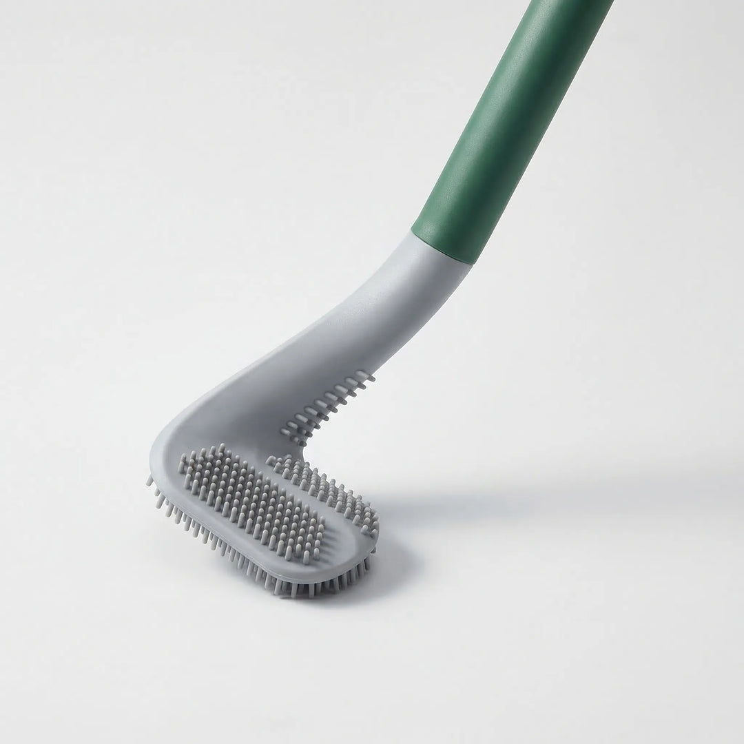 Scrubbex - L-Shaped Toilet Brush With Wall-Mounted Holder