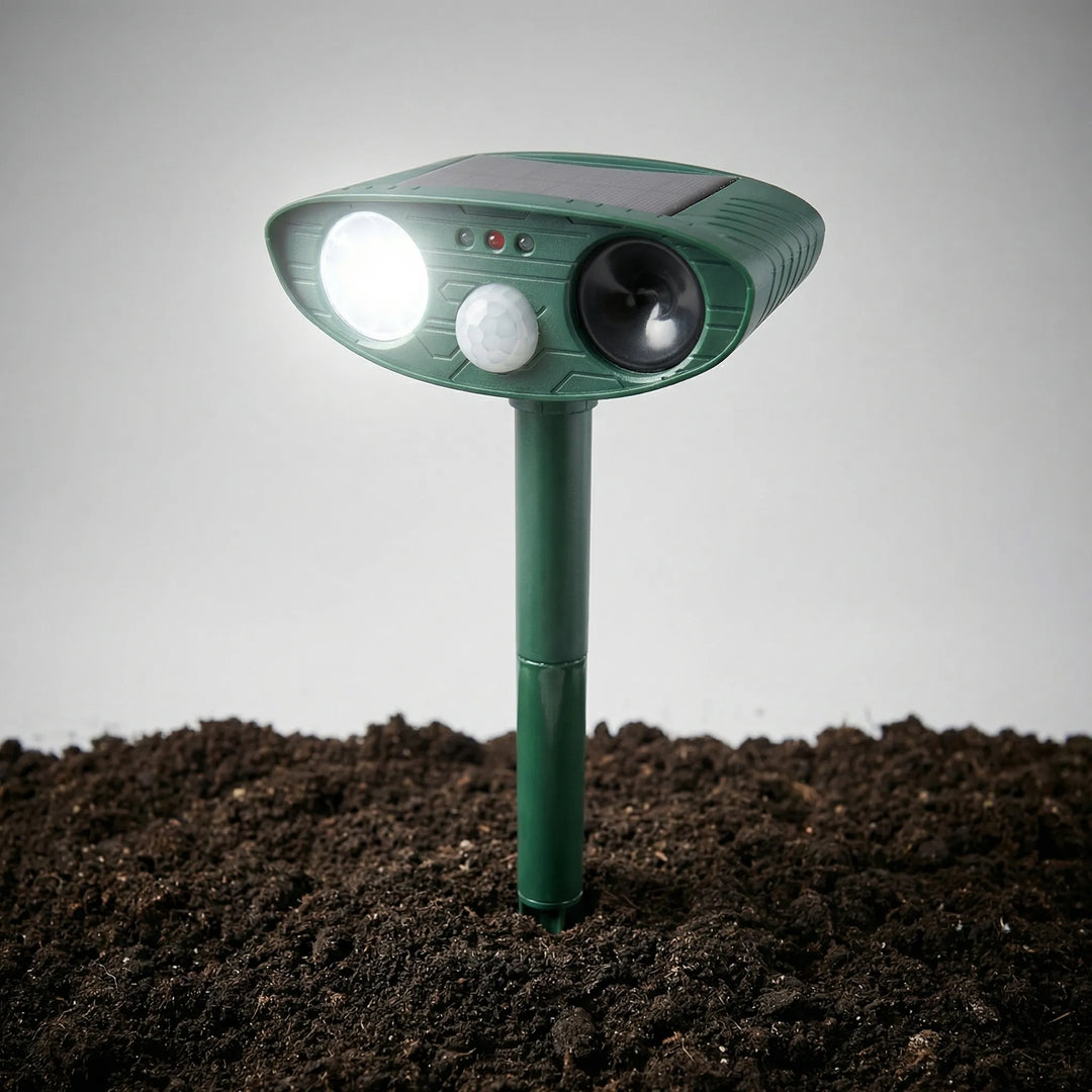 Scurrex - Solar-Powered Ultrasonic Animal Repeller Stake