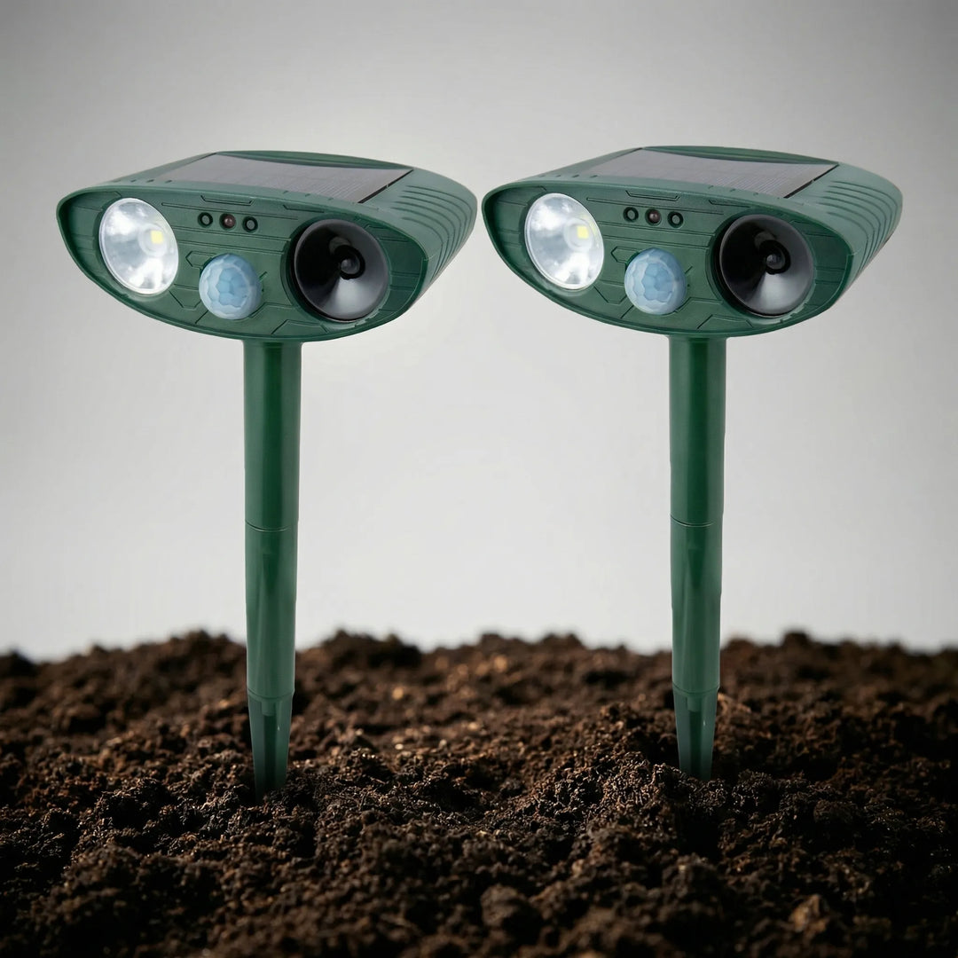 Scurrex - Solar-Powered Ultrasonic Animal Repeller Stake