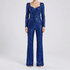 Långärmad Paljetts Jumpsuit