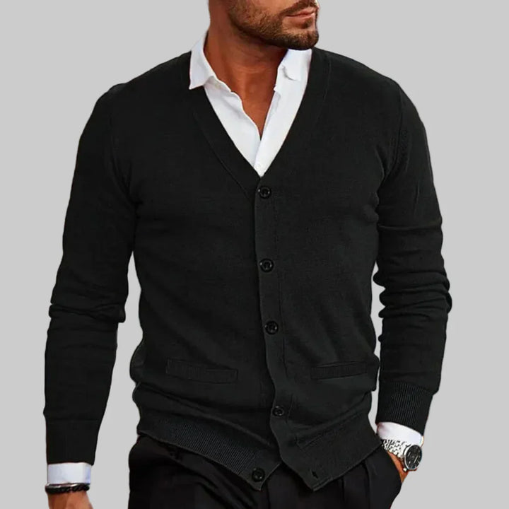 Bomullsherrens cardigan i casual stil
