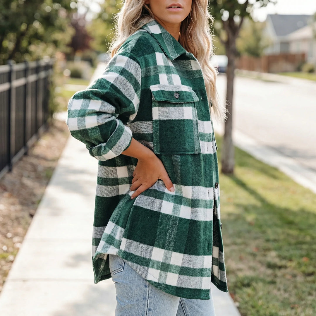 Shacква - Relaxed Fit Plaid Overshirt
