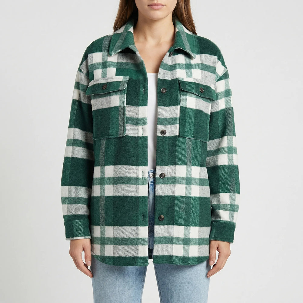Shacква - Relaxed Fit Plaid Overshirt
