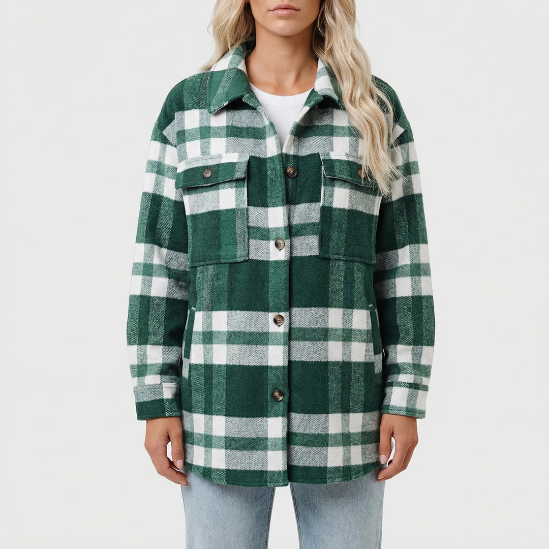 Shacква - Relaxed Fit Plaid Overshirt