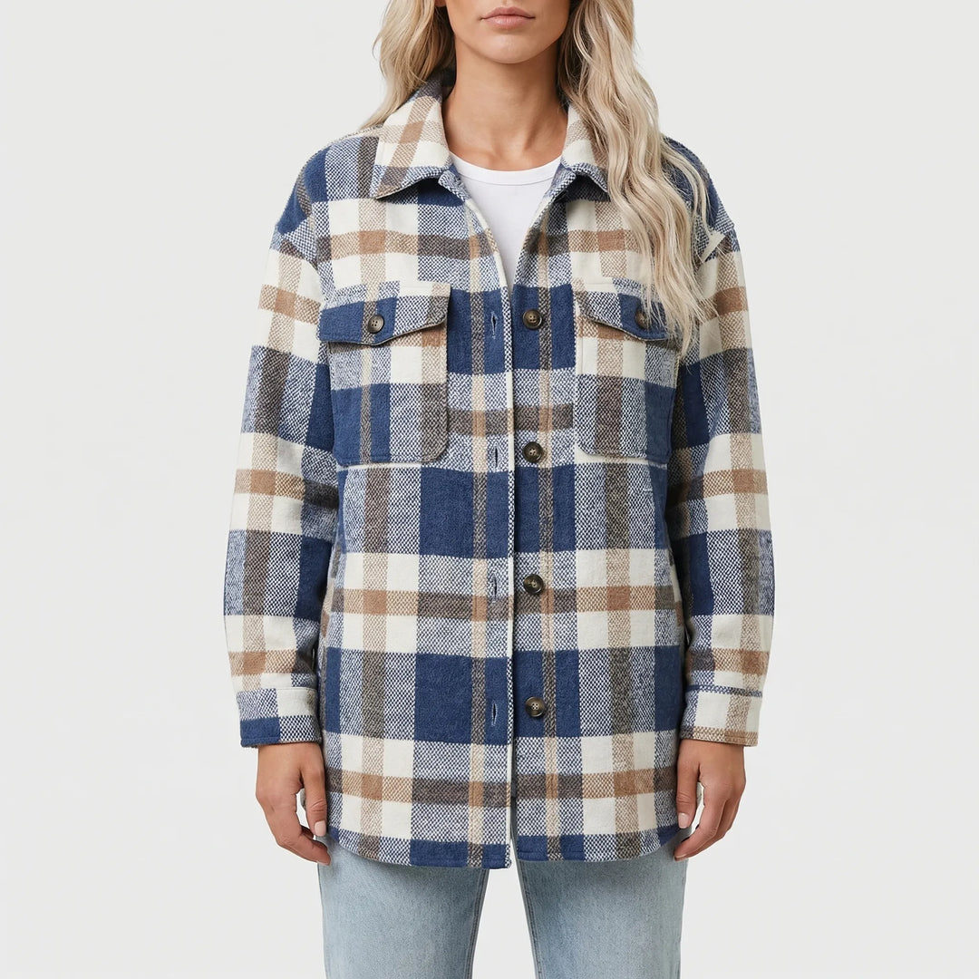 Shacква - Relaxed Fit Plaid Overshirt