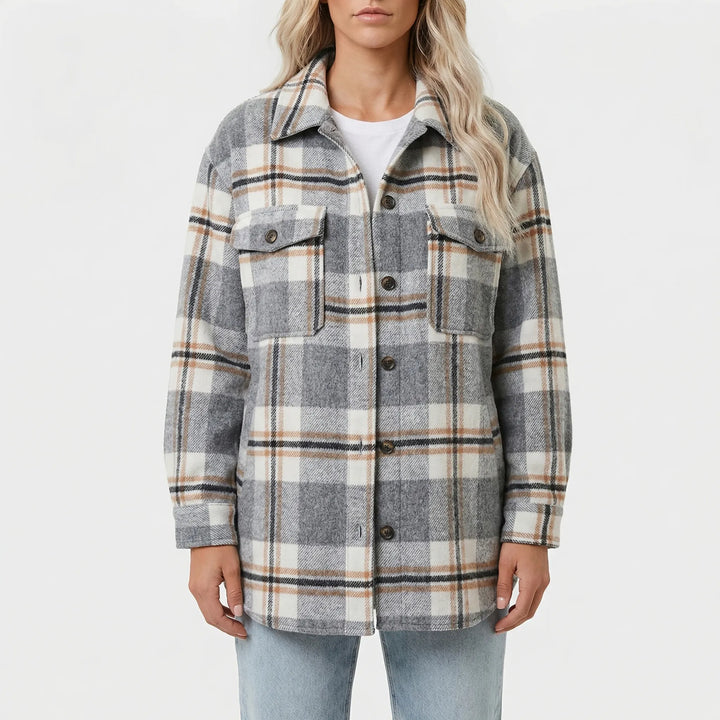 Shacква - Relaxed Fit Plaid Overshirt