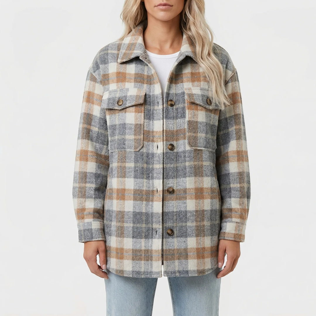 Shacква - Relaxed Fit Plaid Overshirt