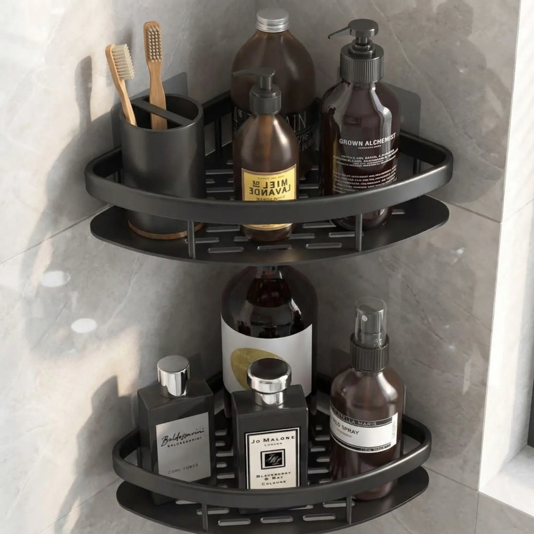 Shelvura - Wall-Mounted Corner Shower Caddy