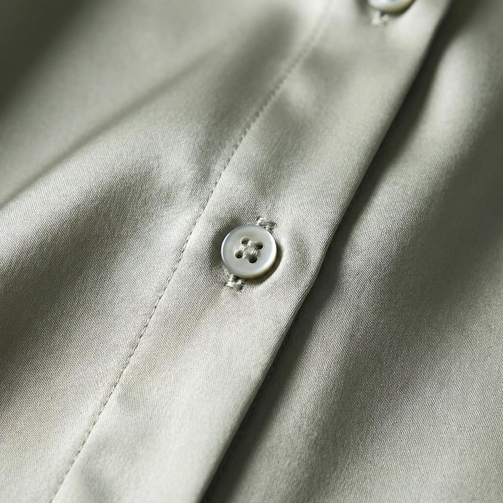 Silquen - Loose Button-Up Long Sleeve Blouse