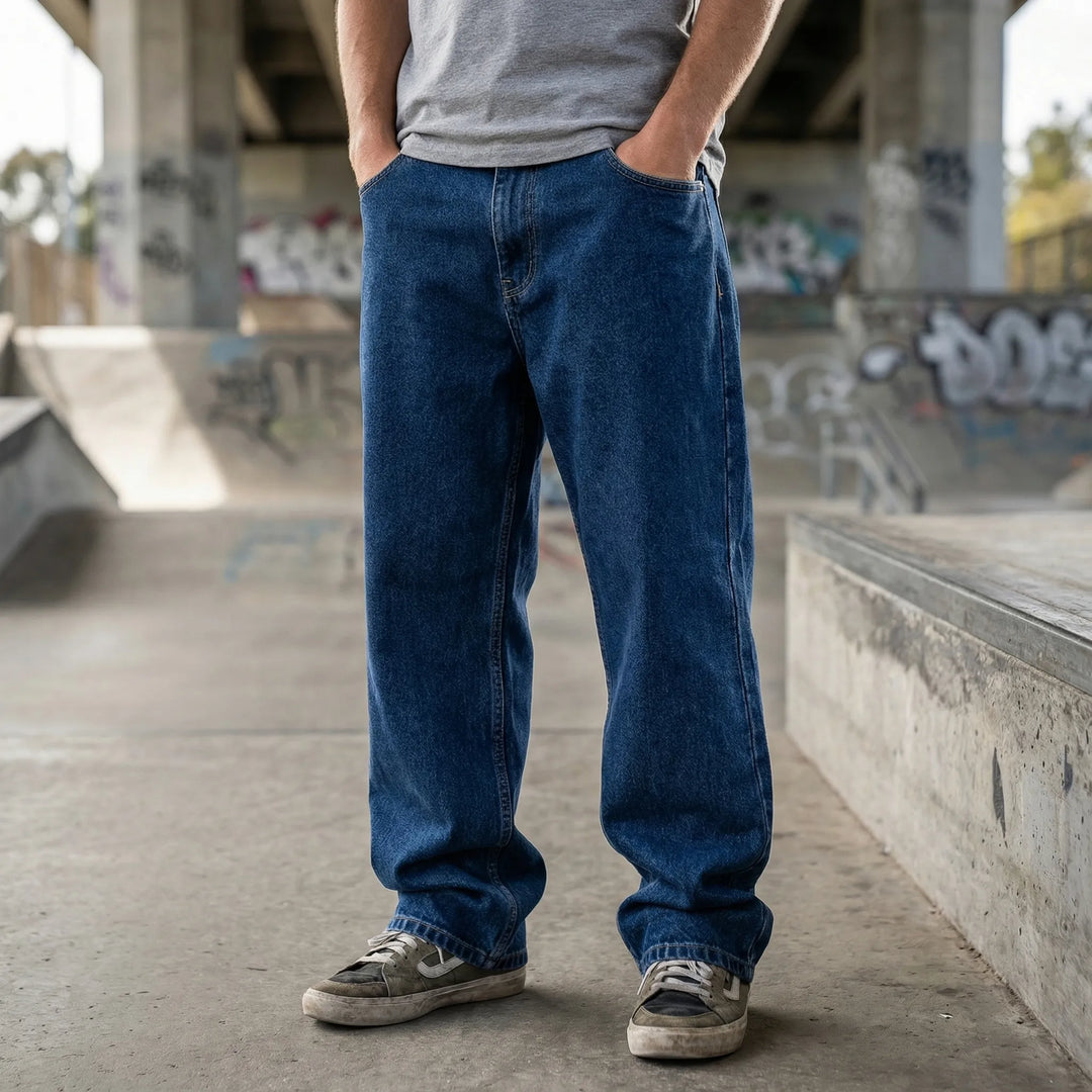 Skravex - Wide-Leg Oversized Baggy Jeans