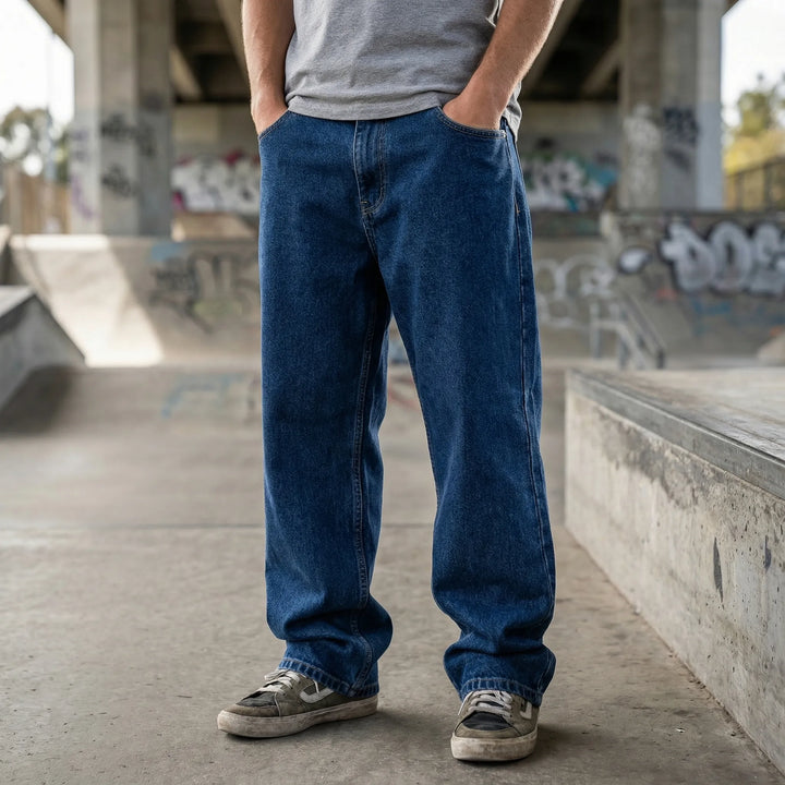 Skravex - Wide-Leg Oversized Baggy Jeans