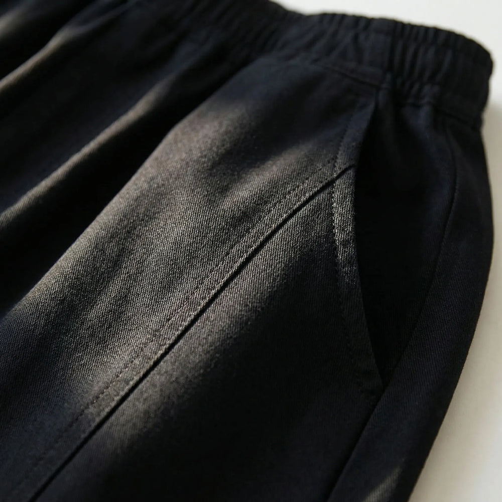 Slaxora - Relaxed Fit Solid Color Pants