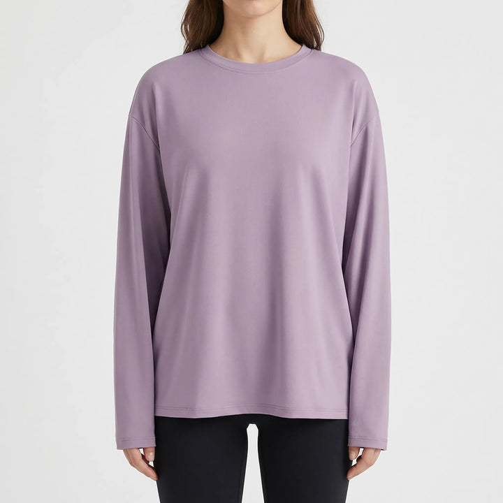 Slouvera - Oversized Crewneck Long Sleeve Top