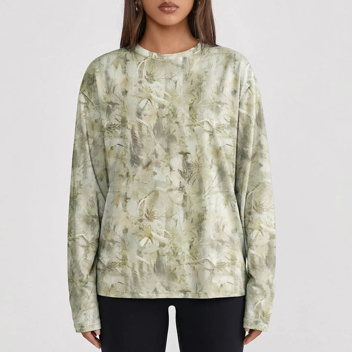 Slouvera - Oversized Crewneck Long Sleeve Top