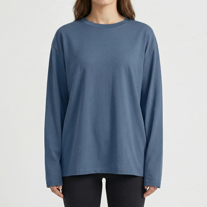 Slouvera - Oversized Crewneck Long Sleeve Top