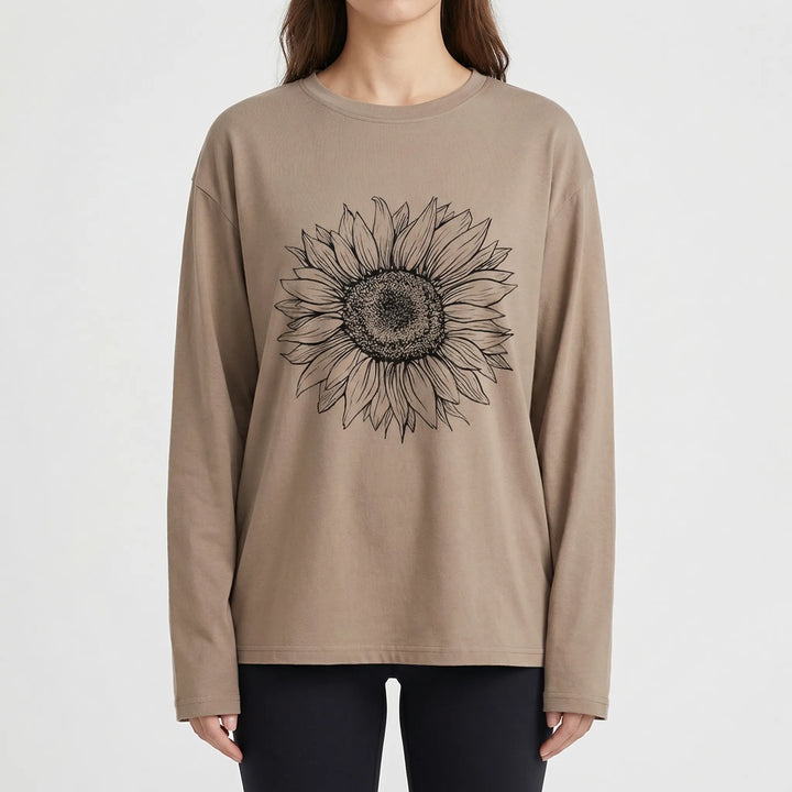 Slouvera - Oversized Crewneck Long Sleeve Top