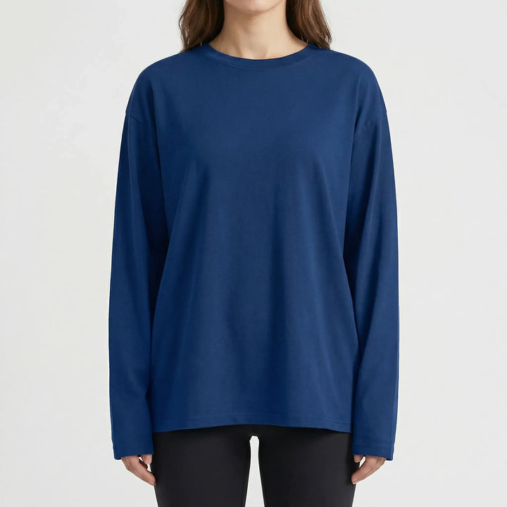 Slouvera - Oversized Crewneck Long Sleeve Top