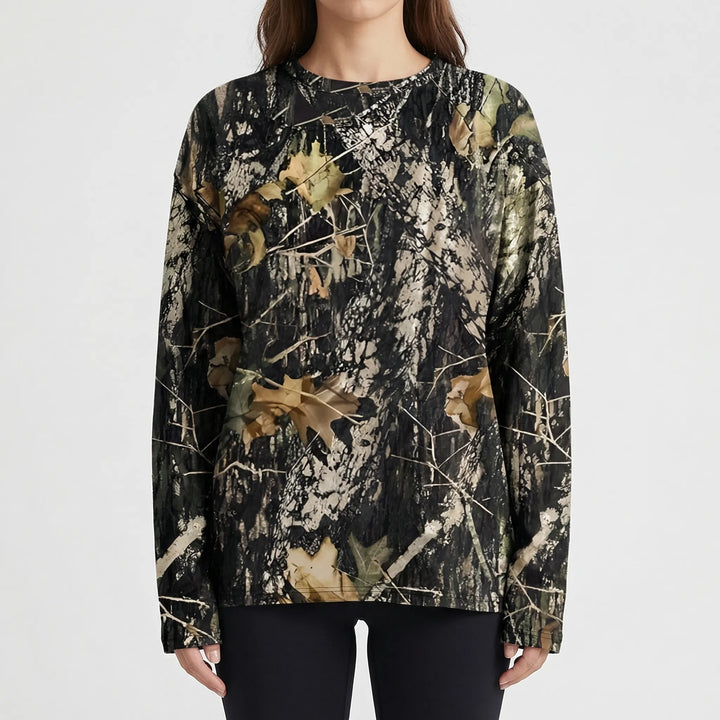 Slouvera - Oversized Crewneck Long Sleeve Top