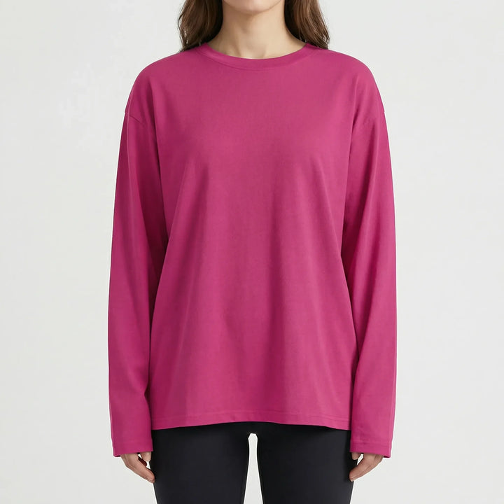 Slouvera - Oversized Crewneck Long Sleeve Top