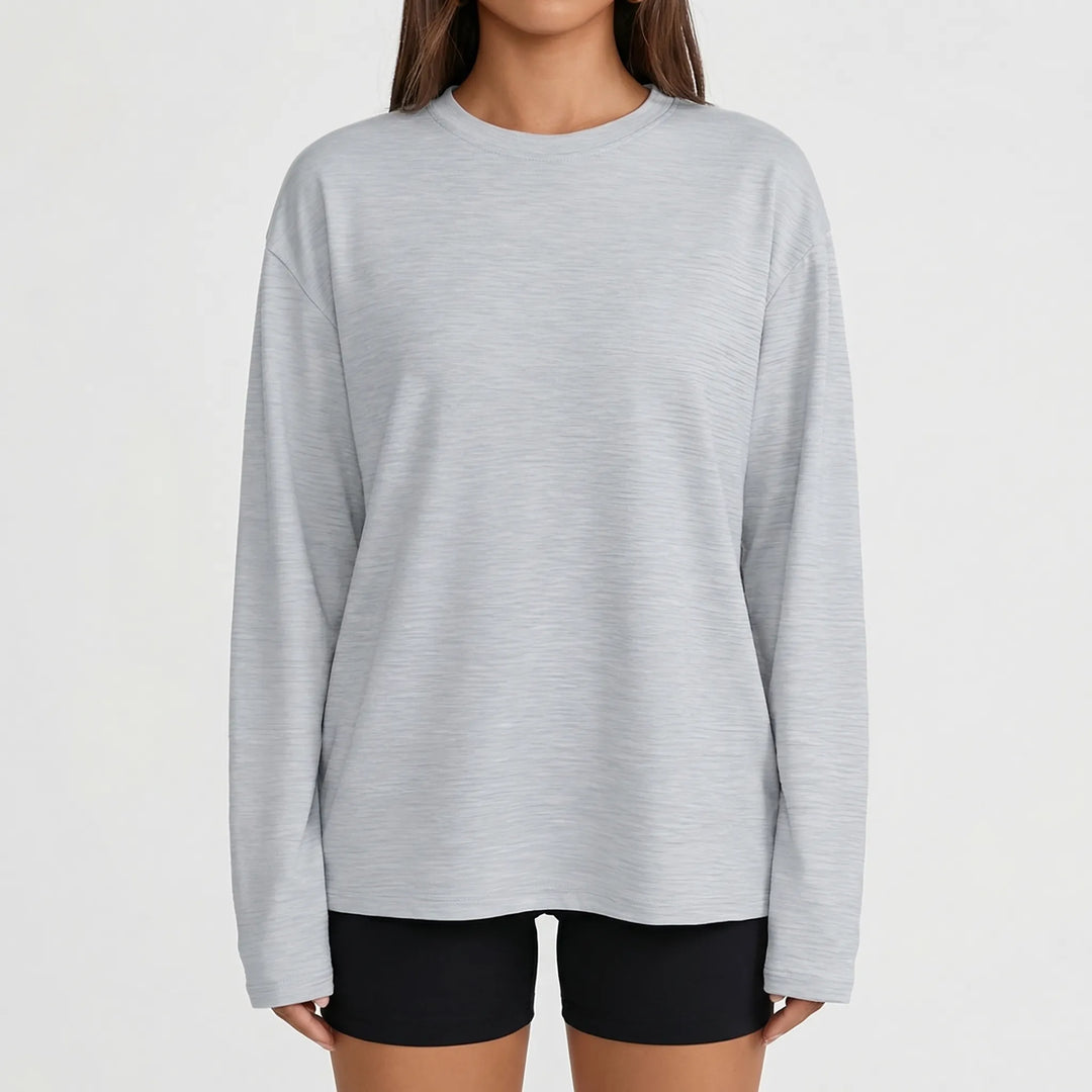 Slouvera - Oversized Crewneck Long Sleeve Top