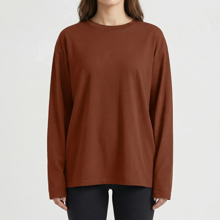 Slouvera - Oversized Crewneck Long Sleeve Top