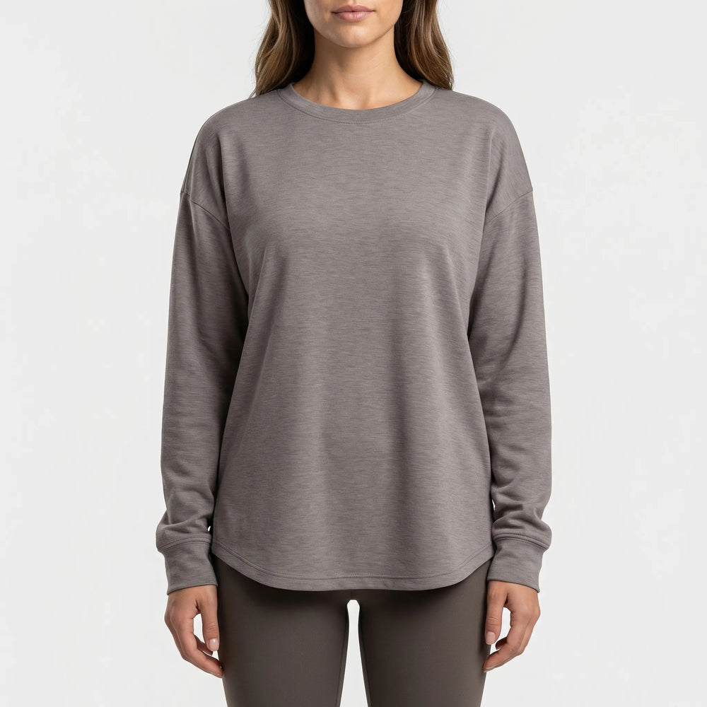 Slouvera - Oversized Crewneck Long Sleeve Top