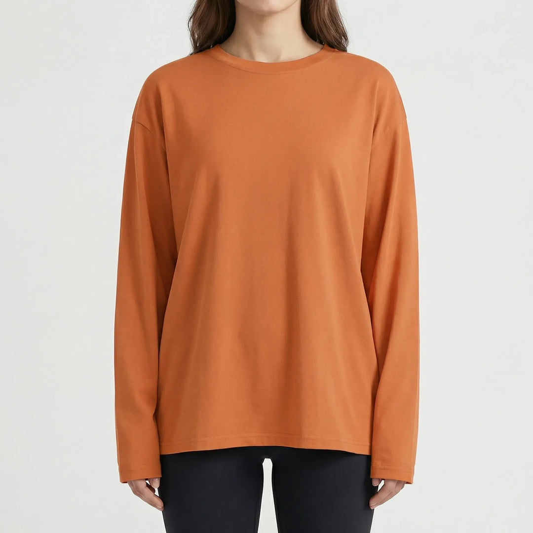 Slouvera - Oversized Crewneck Long Sleeve Top
