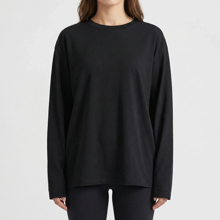 Slouvera - Oversized Crewneck Long Sleeve Top