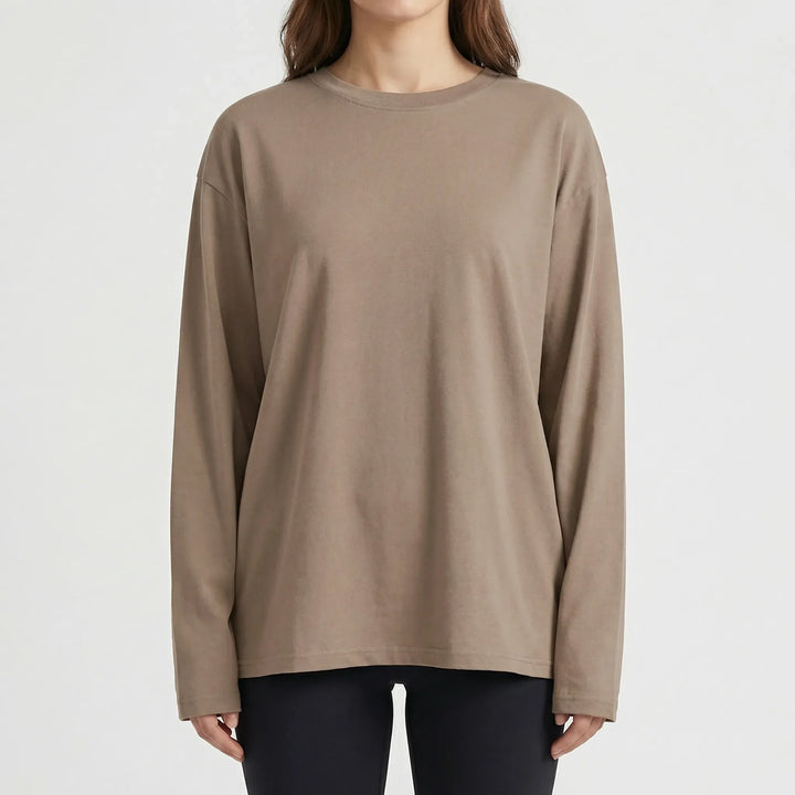 Slouvera - Oversized Crewneck Long Sleeve Top