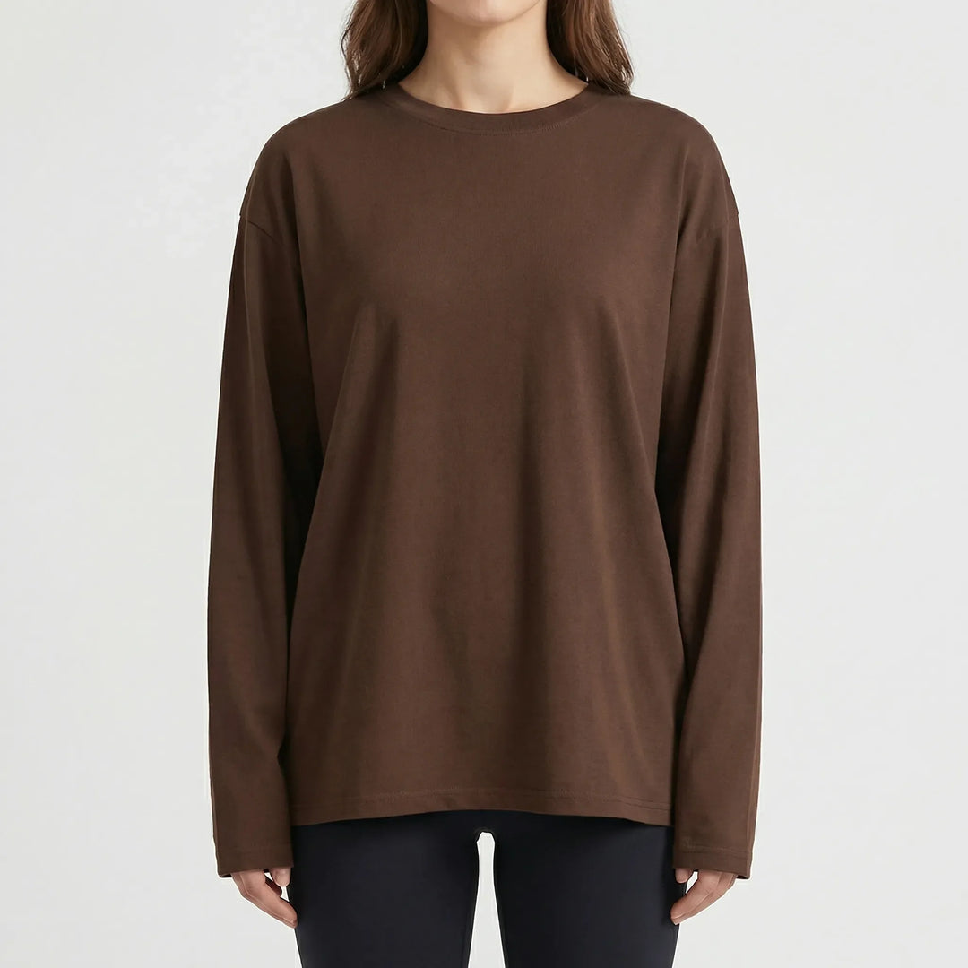 Slouvera - Oversized Crewneck Long Sleeve Top