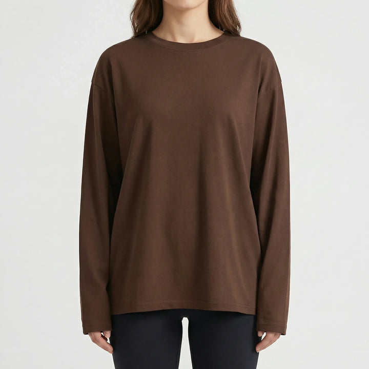Slouvera - Oversized Crewneck Long Sleeve Top