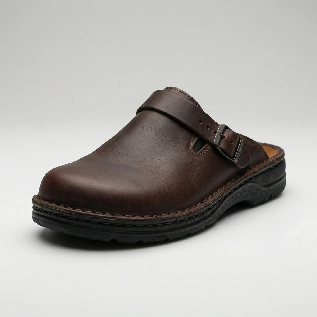 Sluxen - Slip-On Clog Slipper With Buckle Strap
