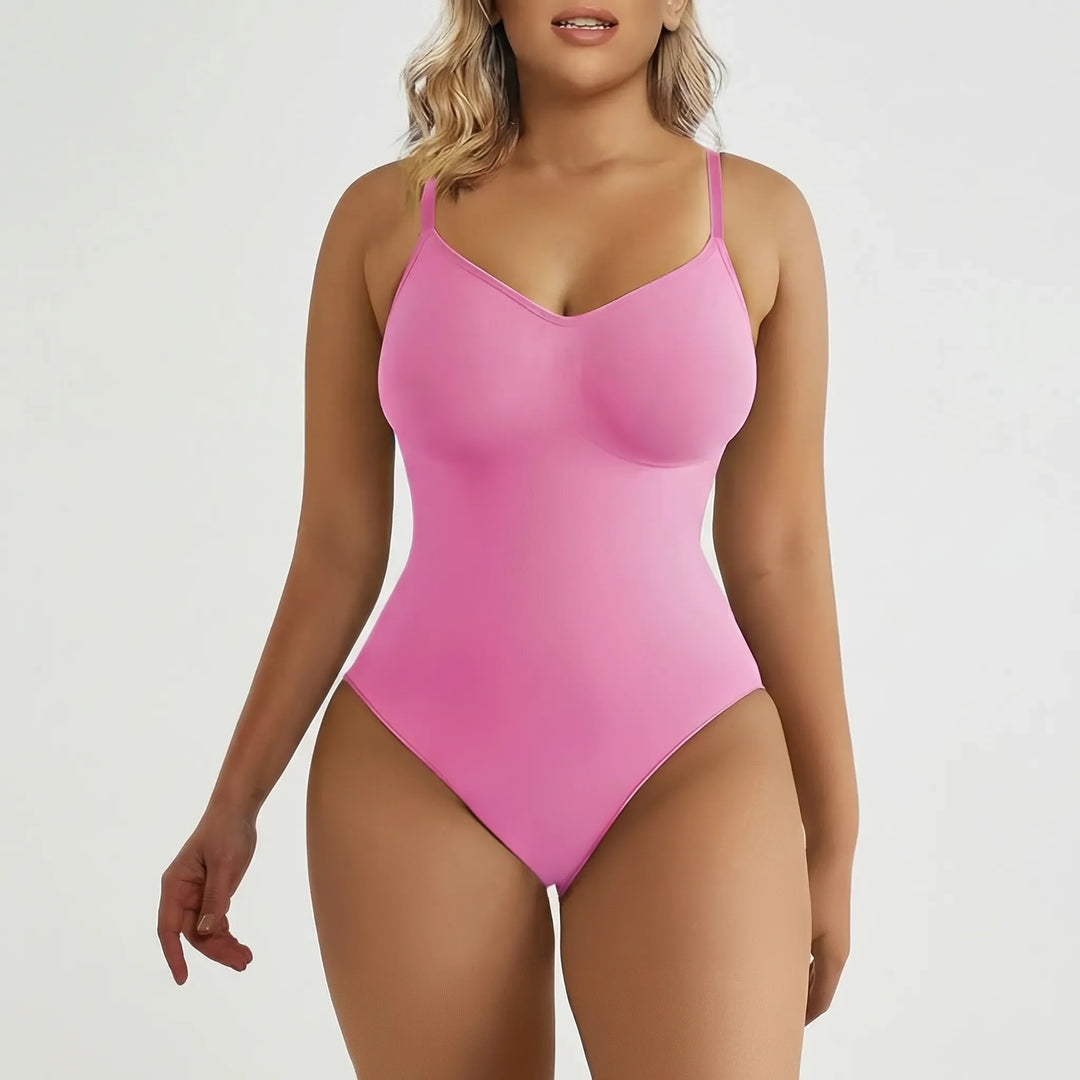 Slymora - Seamless Form-Fitting Spaghetti Strap Bodysuit