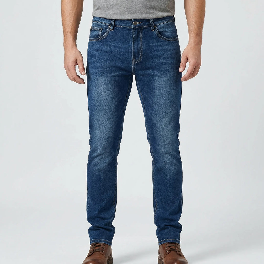 Slyndex - Slim Fit Stretch Jeans For Men