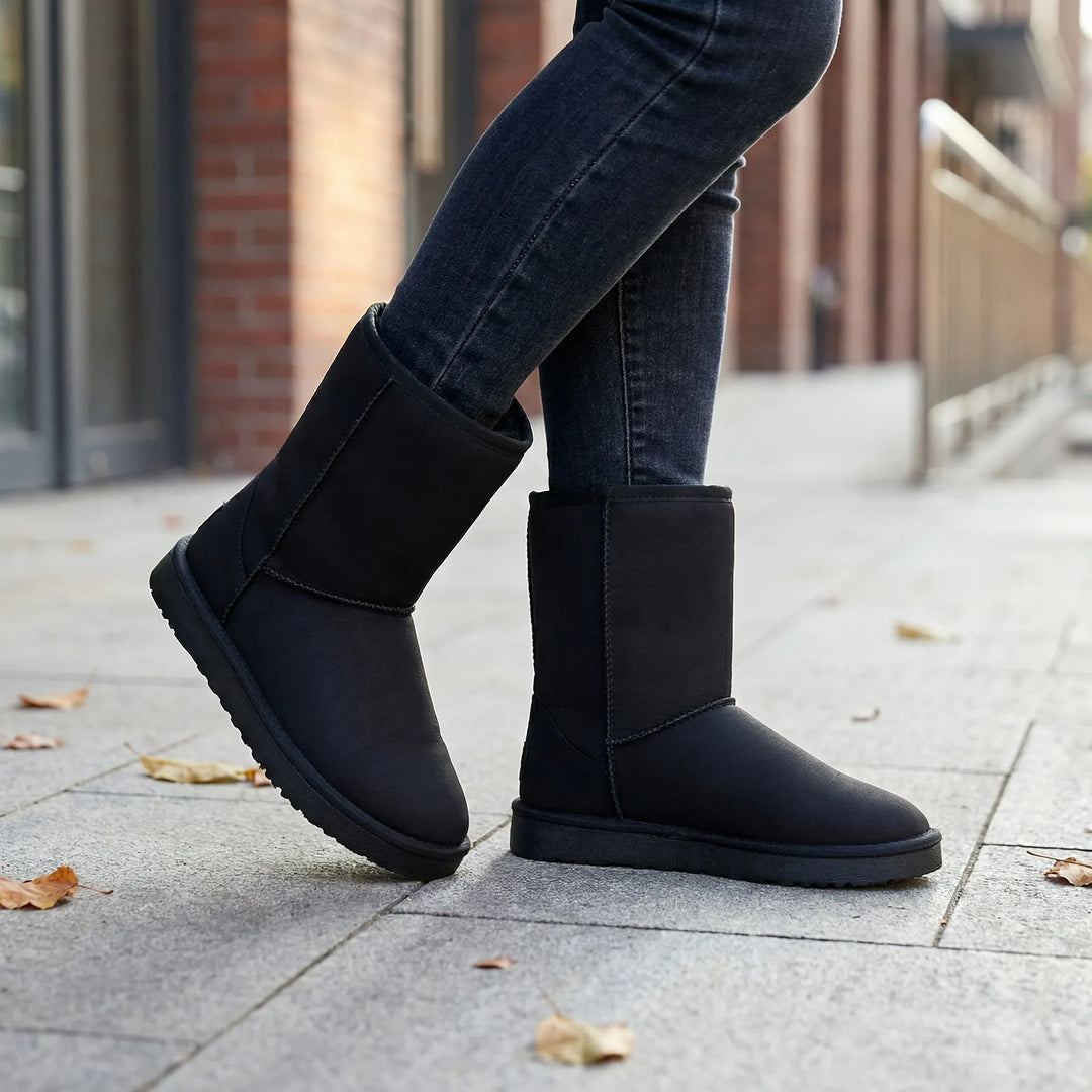 Slyvra - Slip-On Mid-Calf Ankle Boot