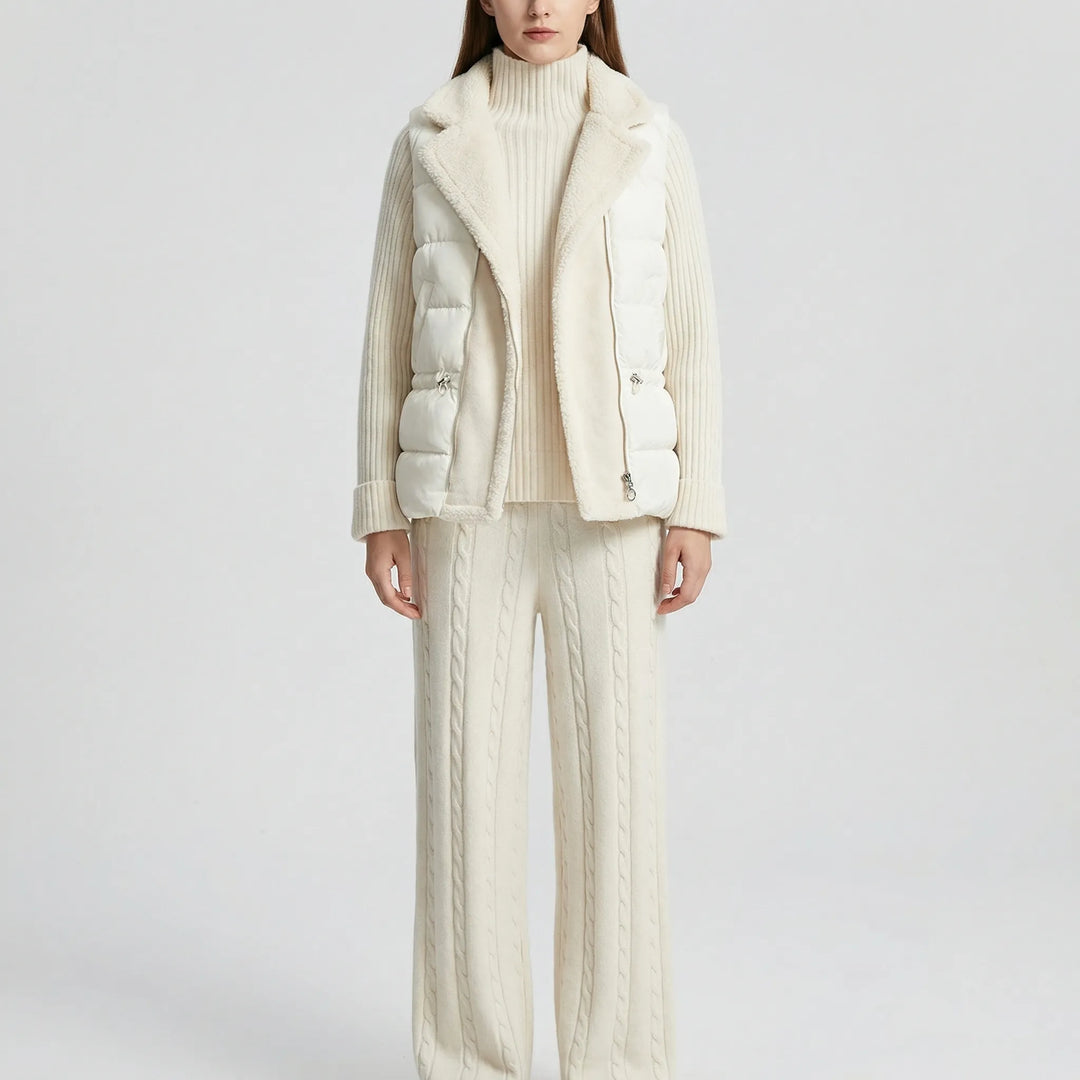 Snowelle - 3-Piece Knit And Puffer Vest Set