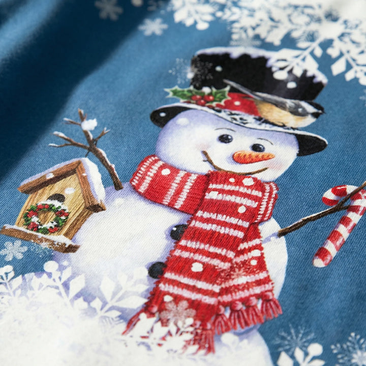 Snowvella - Graphic Snowman Crew Neck Sweatshirt