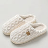 Plysch Slip-On Inomhus Hus Sandal för Kvinnor