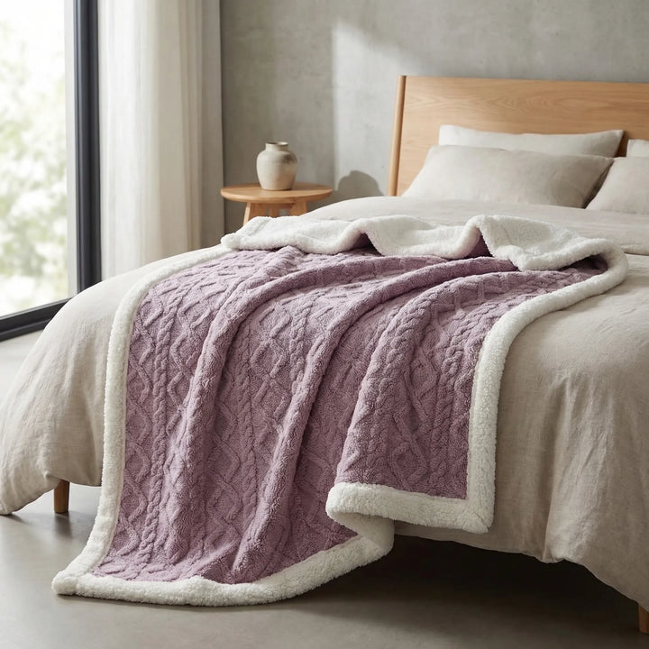 Snuvrex - Reversible Double-Sided Sherpa Throw Blanket
