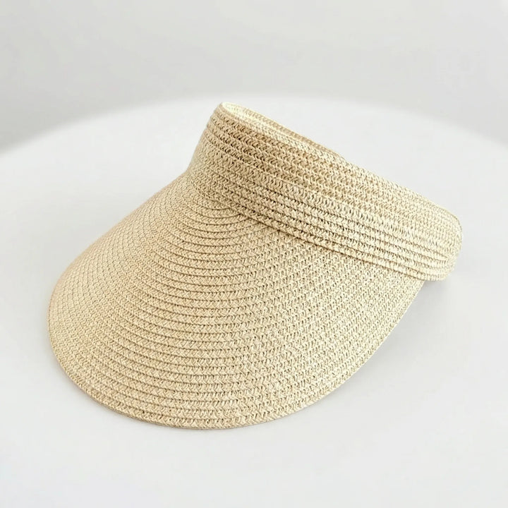 Solanti - Foldable Wide-Brim Woven Sun Visor