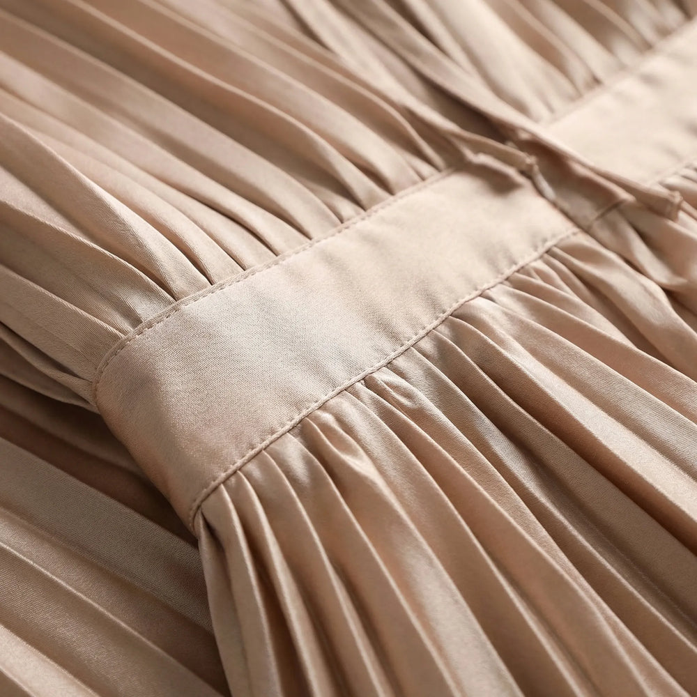 Solènne - Sleeveless Pleated Midi Dress