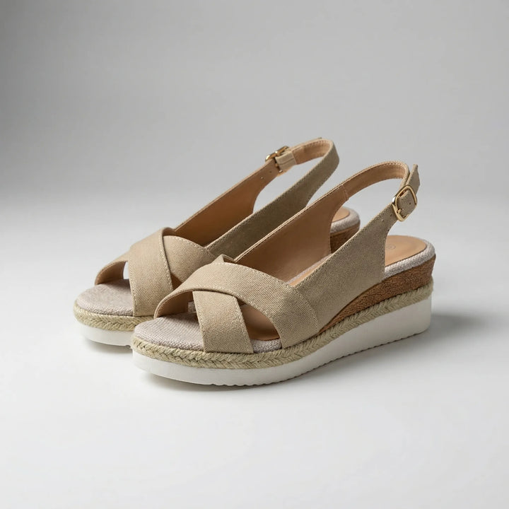 Soltressa - Open-Toe Crossover Strap Wedge Sandal